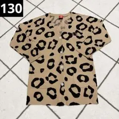 【130】ベビードール ロングカーディガン ヒョウ柄