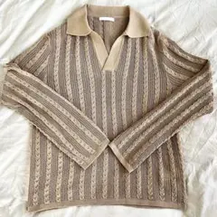 ZARA スキッパーポロニット　極美品　Sサイズのサムネイル
