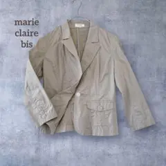 マリクレールビス リネン混 テーラードジャケット 上着 アウター L