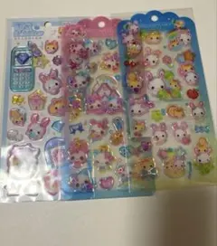 ふわふわラビちゃん まじかるみゅーちゃん ジェリーシール 平成はっぴーフォン