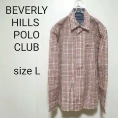 POLO  チェックシャツ L