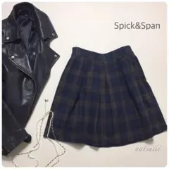 SPICK&SPAN スピック&スパン . 起毛 チェック フレア スカート