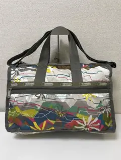 LeSportsac ボストンバッグ 花柄 旅行用バッグ グレーのサムネイル