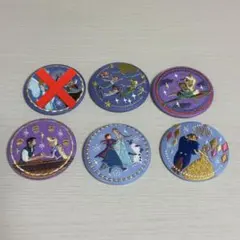ディズニー 刺繍缶バッジ 5点セット