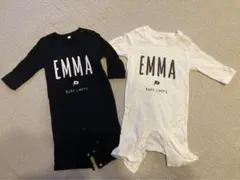 出産祝い名前入りロンパース【EMMA（えま）】70センチ