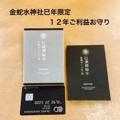 【配布終了／入手不可】金蛇水神社｜巳年限定 金運ブラックカード守 新品未使用