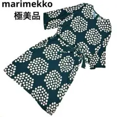 【極美品】marimekkoワンピース 花柄 puketti 人気 マリメッコ