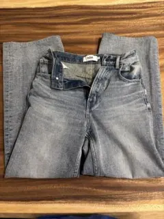 最終値下げAZULbymoussy ハイウエスト ワイドデニム XS L/BLU