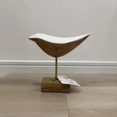 【ACTUS】バードオブジェ ホワイト × ナチュラル　鳥