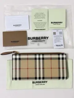 新品《 BURBERRY バーバリー 》ラージ バイフォールドウォレット 長財布