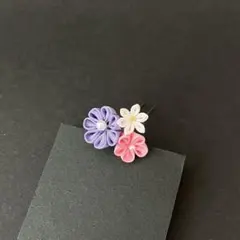 ドール用 ピンク和のお花かんざし 髪飾り リカちゃん 着物 浴衣 振袖