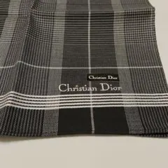 Christian Dior チェック柄 綿ハンカチ