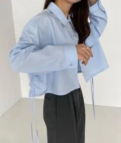 【S】サイドギャザーショートシャツのサムネイル