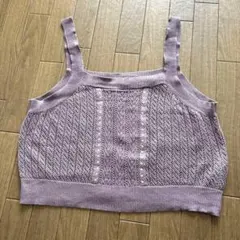 ehka sopo ビスチェ ニット パープルのサムネイル