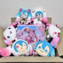 【桜色7点セット】初音ミク 桜ドレスAMPフィギュア ぬいぐるみ各種