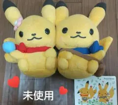 タグ付き ピカチュウ ペア ぬいぐるみ pokémon little tales
