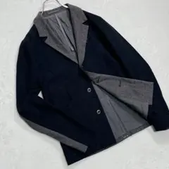 美品『アタッチメント』カシミヤ混 ヘリンボーン 切替 アンコンジャケット
