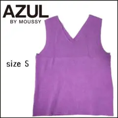 AZUL V/N RIB KNIT TANK TOPS/Vネックリブニット