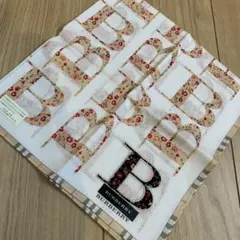 BURBERRY LONDON ノバチェック 花柄 ハンカチ