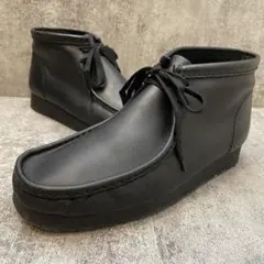 ✨大人気✨クラークス Clarks ワラビーブーツ オールレザー【27】ブラック