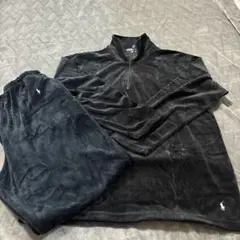 ポロ・ラルフ・ローレン 黒 ジャージセット　ベロア　セットアップ