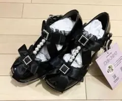 しまむら　眞白ありす　コラボ　靴　パンプス　ロリータ　ロリィタ　黒　LLのサムネイル