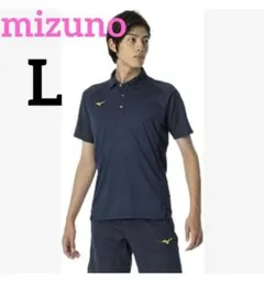 速乾❕MIZUNO ミズノ トレーニング ウェア ポロシャツ 半袖 紺 L