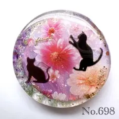 レジン ヘアゴム 猫 No.698