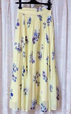 MERCURYDUO 花柄ロングスカート 黄色