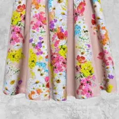 華やか✨花柄フレアスカート 上品エレガント 膝丈 神戸ファッション サイズ1