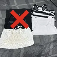 タンクトップ2点、キャミ1点