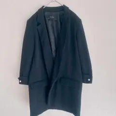 ZARA BASIC パールボタン付き ロングジャケット テーラードジャケットのサムネイル