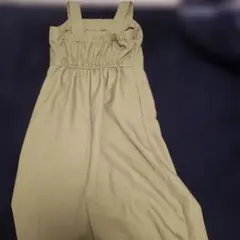 GU ストラップ付きワイドパンツ M オリーブ