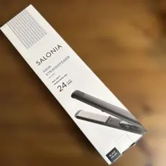SALONIA ダブルイオン ストレートアイロン ブラック