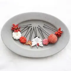 275.髪飾り 鶴 花 和玉 着物 子供 七五三