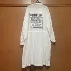 ヒステリックグラマーロングシャツバックプリント