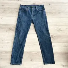 Levi's 502 濃紺 ストレートデニムパンツ W34 フェード ストレッチ