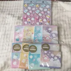 セリア シール メモ帳 ミニレター ゆめかわおばけ柄