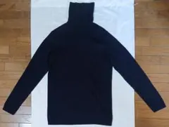 無印良品　ネイビー リブタートルニット　未使用品