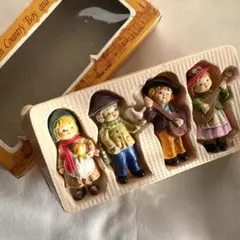置き物 オールドファッションカントリー ボーイアンドガール