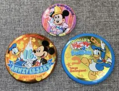 東京ディズニーランド　缶バッジ3点セット