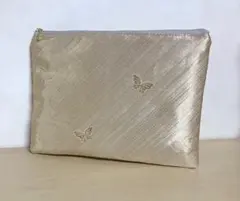 No.402 ファスナー25cm ポーチ　帯リメイク　御朱印入れなど　訳あり