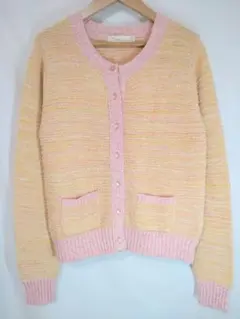 AS KNOW AS PINKY 　カーディガン　オレンジとピンク色　綿90％