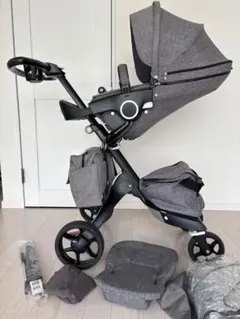 Stokke Xplory V5 限定ブラック　ベビーカー グレーメランジのサムネイル