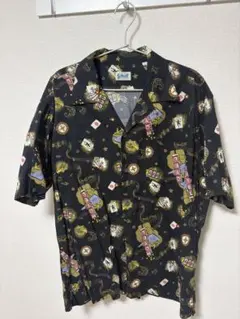 Schott N.Y.C. 総柄 半袖シャツ ブラック Lのサムネイル