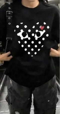 PLAY COMME des GARCONS ドットハート TシャツＳ
