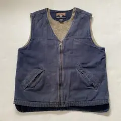 90s DULUTH TRADING ダック地ボアベスト ネイビー Lサイズ