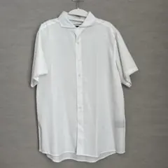 NANO UNIVERSE 半袖ボタンアップシャツ ホワイト