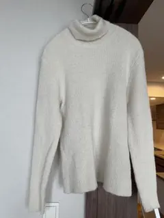 【NO ID.】 【美品】タートルネック ニットセーター サイズ1 アイボリー