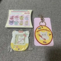 はなまるおばけ　刺繍キーホルダー　カスタムアクリルチャーム　まるまる